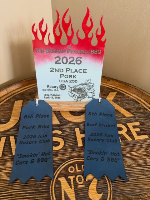 We survived the worst of the storms Friday night at Iola Rotary Smokin’ Hot Cars & BBQ and Saturday was perfect BBQ weather. With back to back competition weekends we were dialing in our recipies and fine tuning things with our new @outlawbbqsmokers. 

We were fortunate enough to hear our names called a few times. 

Chicken-13th
Ribs-6th
Pork-2nd @prairiefresh 
Brisket-8th
3rd overall 🙌🙌

Congratulations to @squealinndealinbbq on his GC and @woodhookbbq  on his RGC. 

Next up, Sugar Creek! 

@americanfirebbq 
@thekansascitybbqstore