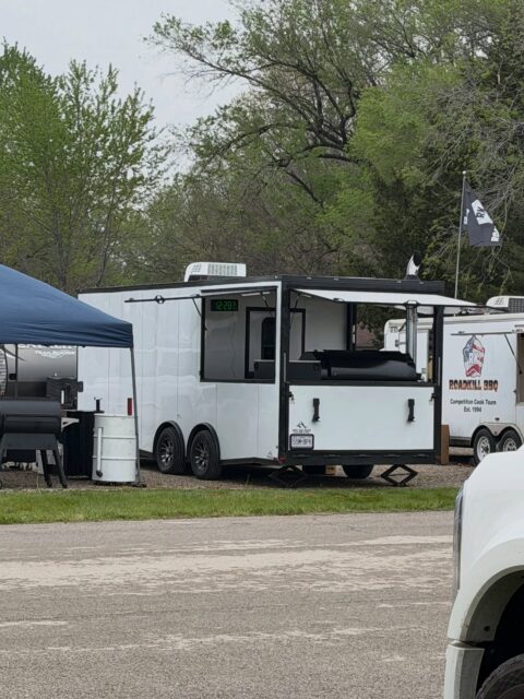It’s a beautiful morning here at Smoke in the Spring!! The @outlawbbqsmokers is running like a dream her first comp out!! It feels so good to be back out competing and seeing all of our BBQ Family!! It’s been too long!! Good luck to everyone burning meat in a parking lot this weekend!! 🍀🍀

@americanfirebbq 
@thekcbbqstore 
#smokenmagic
#bbqfamily