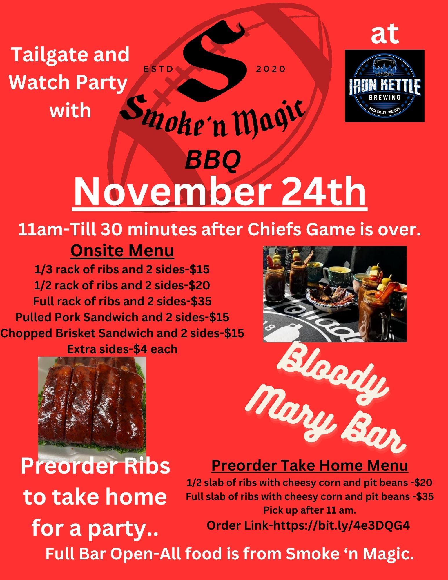 Chiefs Tailgate and Watch Party at Iron Kettle Brewing