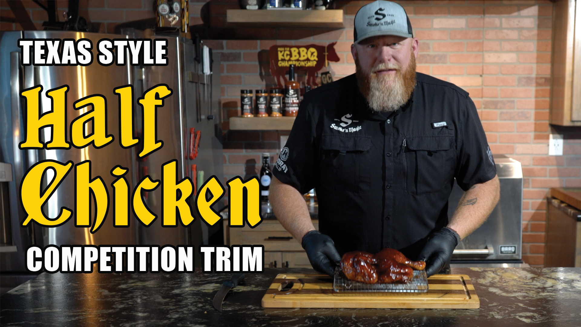 half chicken with texas competition trim